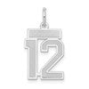 14kw Small Satin Number 12 Charm