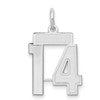 14kw Small Satin Number 14 Charm