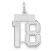 14kw Small Satin Number 18 Charm