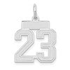 14kw Small Satin Number 23 Charm