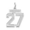 14kw Small Satin Number 27 Charm