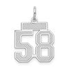 14kw Small Satin Number 58 Charm