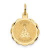 14k MERRY CHRISTMAS with Tree 15mm Engravable Disc Charm