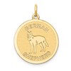 14k GERMAN SHEPHERD 20mm Engravable Disc Dog Charm