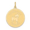 14k YORKSHIRE TERRIER 20mm Engravable Disc Dog Charm