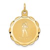 14k Baseball 20mm Engravable on Back Disc Charm