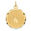 14K WEDDING BELLS 23mm Engravable Disc Charm