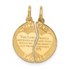 14K MIZPAH COIN 2-piece Round Charm