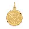 14K SPECIAL SISTER 15mm Engravable Disc Charm