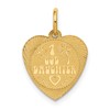 14k #1 GODDAUGHTER 17mm Engravable Heart Disc Charm