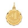 14K #1 GODFATHER 19mm Engravable Disc Charm