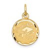 14k GRADUATION DAY with Cap 14mm Engravable Disc Charm
