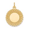 14k HAPPY GRADUATION DAY Engravable Disc Charm