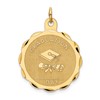 14k GRADUATION DAY with Diploma Engravable Disc Charm