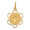 14k SWEET 16 Engravable Disc Charm