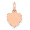 14K Rose Gold Polished Engravable 9mm Heart Disc Pendant