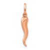 14k Rose Gold 3-D Italian Horn Charm