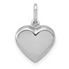 14K White Gold Polished 3-D Puffed Heart Pendant