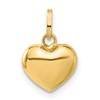 14K Polished 3-D Puffed Heart Pendant