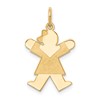 14k The Kids Small Girl with Bow Engravable Joy Charm