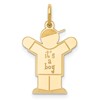 14k The Kids Small It's a Boy Engravable Love Charm