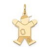 14k The Kids Small Patches Boy Engravable Joy Charm