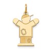 14k The Kids Small Patches Boy Engravable Love Charm