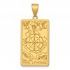14ky Wheel of Fortune Tarot Card Pendant