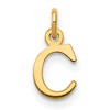 14kr Cutout Letter C Initial Pendant