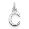 14kw Cutout Letter C Initial Pendant