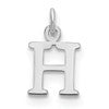 14kw Cutout Letter H Initial Pendant