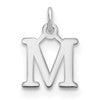 14kw Cutout Letter M Initial Pendant