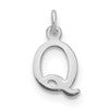 14kw Cutout Letter Q Initial Pendant