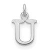 14kw Cutout Letter U Initial Pendant
