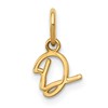 14KY Upper case Letter D Initial Charm