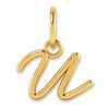 14KY Upper case Letter U Initial Charm