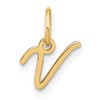 14KY Upper case Letter V Initial Charm