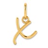 14KY Upper case Letter X Initial Charm