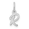 14KW Upper case Letter R Initial Charm