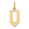 14ky Letter V Initial Pendant