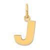 14ky Letter J Initial Pendant