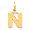 14ky Letter N Initial Pendant