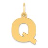 14ky Letter Q Initial Pendant