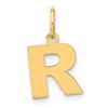 14ky Letter R Initial Pendant