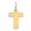 14ky Letter T Initial Pendant