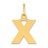 14ky Letter X Initial Pendant