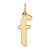14ky Lowercase Letter F Initial Pendant