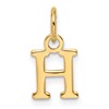 14ky Cutout Letter H Initial Pendant