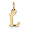 14ky Cutout Letter L Initial Pendant