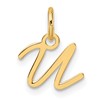 14K Uppercase Letter U Initial Charm